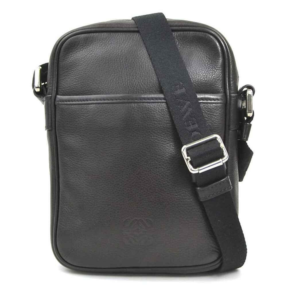 Loewe LOEWE Shoulder Bag Leather Brown Men's Women's h32580j